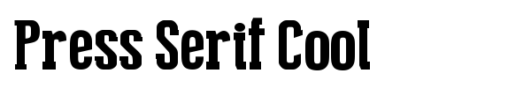 Press Serif Cool font preview
